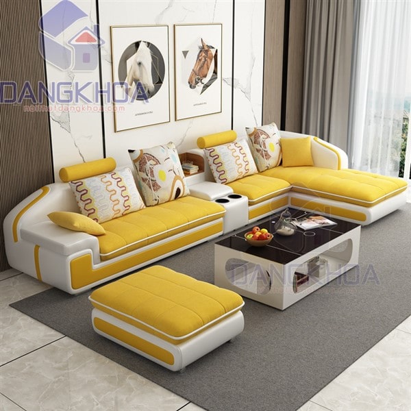 Sofa nỉ cho phòng khách rộng – SFDK43 giá rẻ nhất Hà Nội