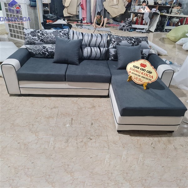 Xưởng sản xuất ghế sofa nỉ chữ L – SFDK56 giá rẻ nhất Hà Nội
