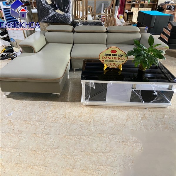 Xưởng sản xuất sofa da chữ L – SFDK50 giá rẻ nhất Hà Nội